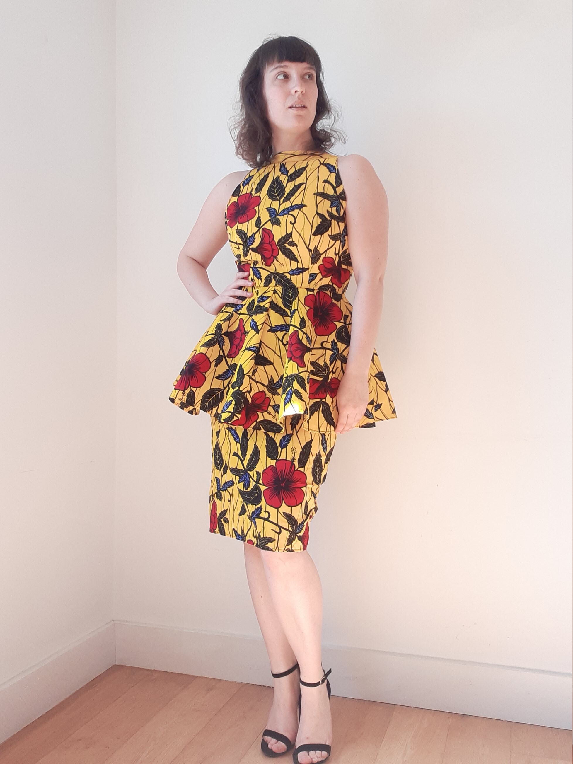 Peplum Pencil Dress - Etsy UK Peplum Pencil Dress - Etsy UK
