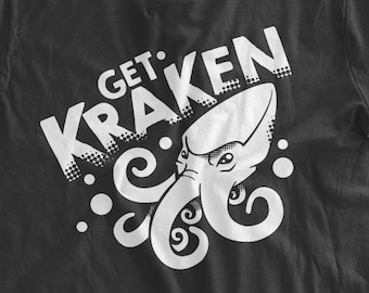 Get Kraken T-shirt Sci Fi Science Fiction Literature Squid Octopus T-Shirt Gifts for Geeks Family Mens Ladies Womens Youth Kids T-shirt