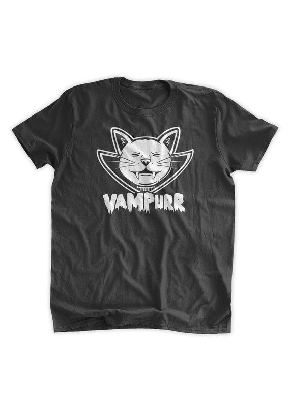 Funny Halloween Black Cat Vampire 