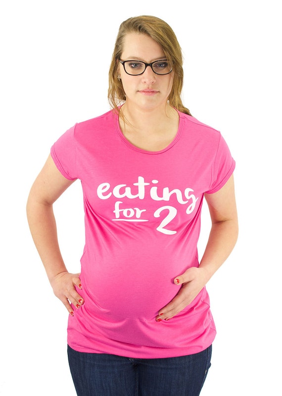 Comer para 2 divertidas camisetas de maternidad ropa de | Etsy México