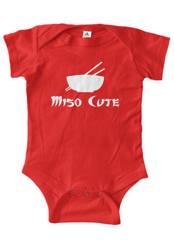 Miso lindo sushi bebe una pieza divertida bebe regalo cuerpo traje regalos grafico bebe ropa bebe ducha regalo traje de manga corta