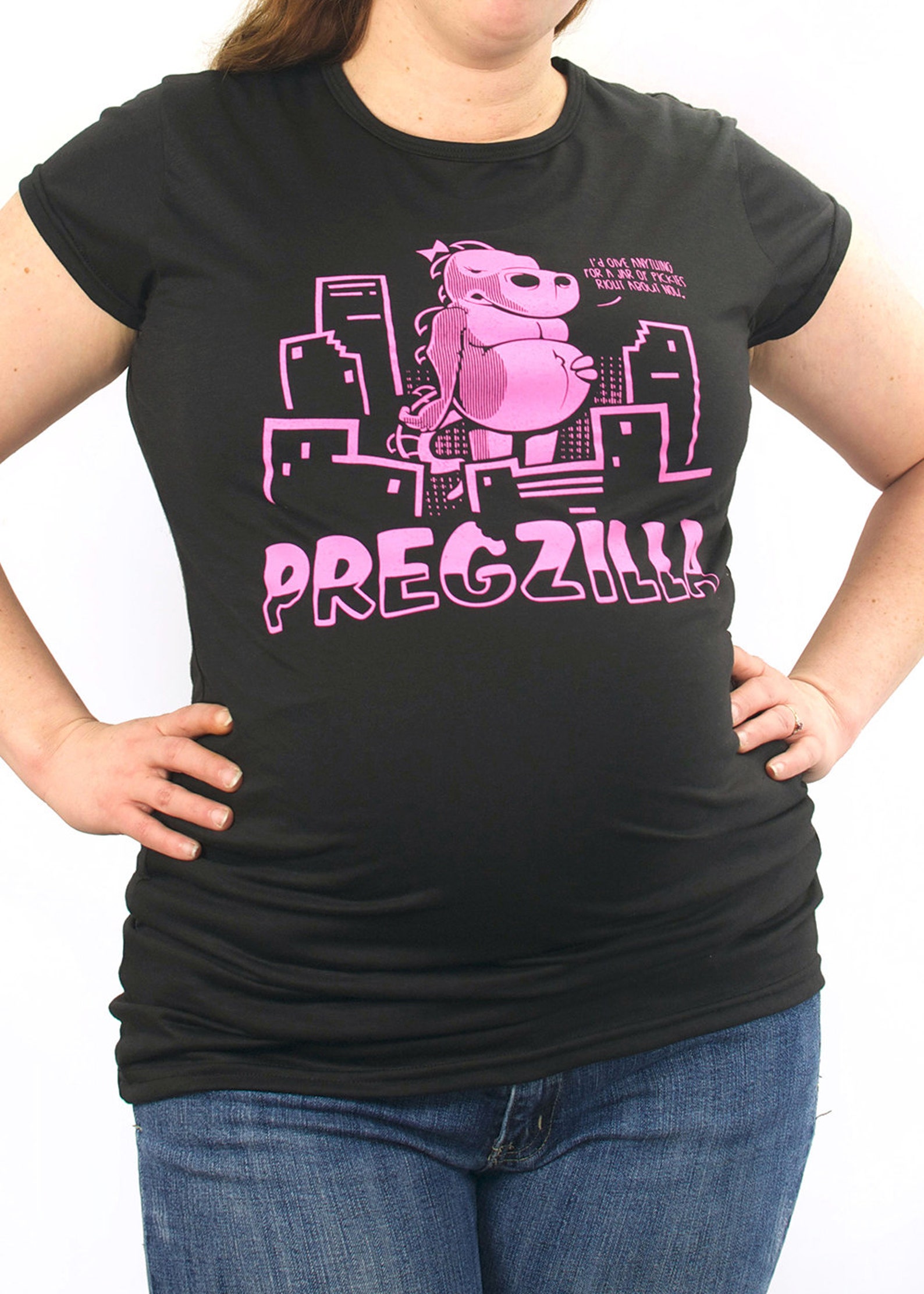 Pregzilla Funny Maternity Tshirt Maternity Clothes Tops Etsy