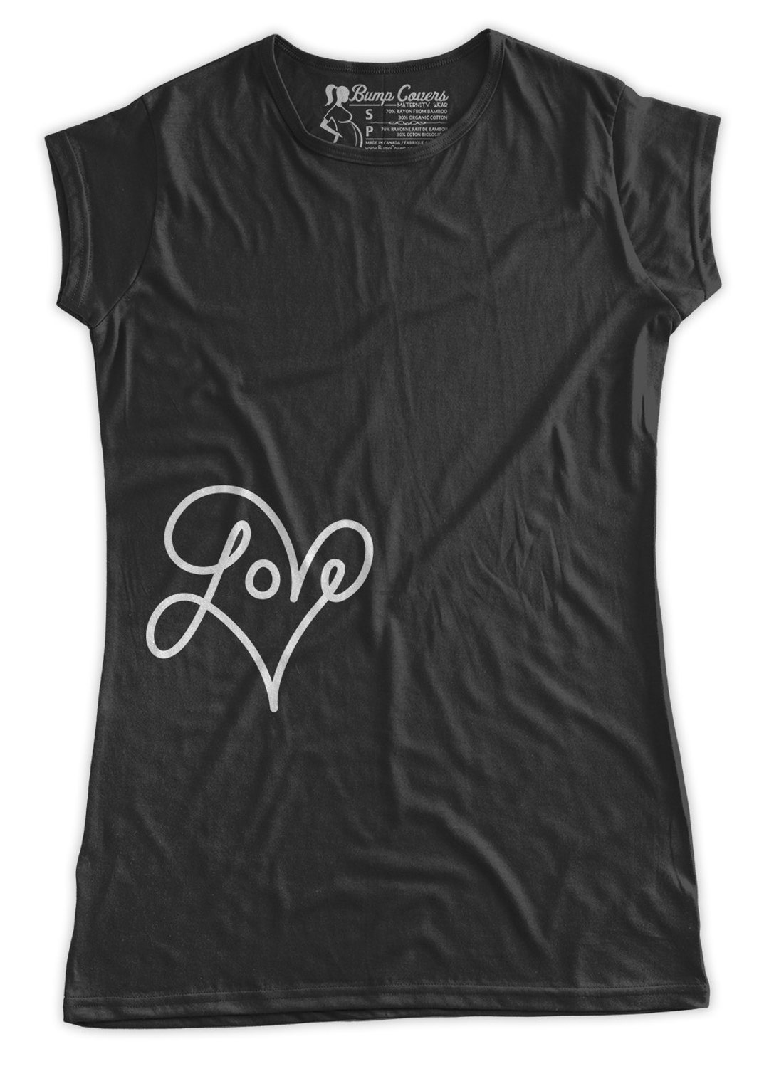 Love Heart Maternity T-shirt Clothes Top Fun Tattoo Style - Etsy