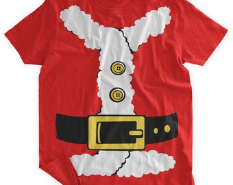 Camiseta divertida de Papá Noel, suéter navideño, traje de Papá Noel para fiestas, camiseta para cosplay, disfraz de Papá Noel para las fiestas, camiseta navideña de Halloween