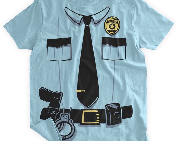 Funny Police Costume Tshirt Funny Police Uniform Cop Uniform Sheriff