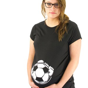 Baby Holding a Soccer Ball Maternity T-shirt Maternity Clothes - Etsy