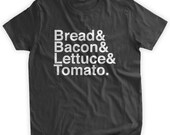 Sandwich Line-Up T-shirt BLT Sandwich Ingredient Line-Up T-shirt Funny Foodie Food lover Shirt Family Mens Ladies Womens Youth Kids Tshirt