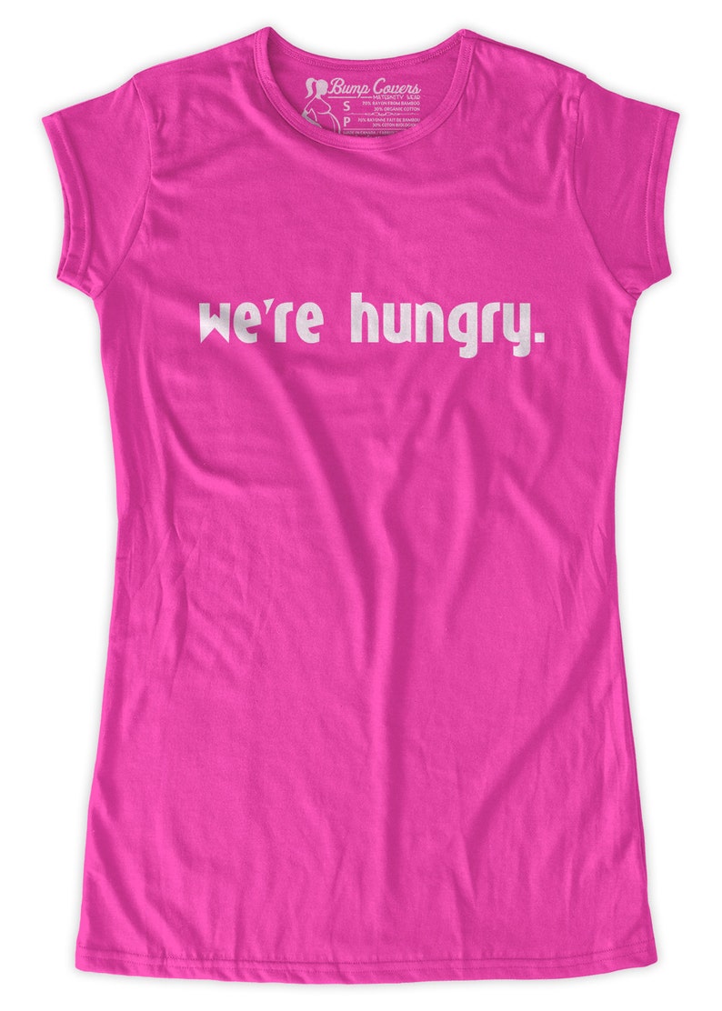 We're Hungry Funny Maternity T-shirt Clothes Top Chest - Etsy