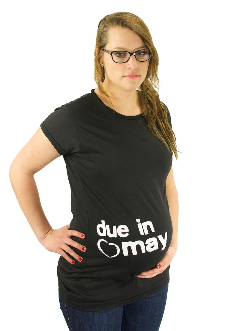 Custom Due Date Maternity Tshirt Maternity Clothes Summer Etsy