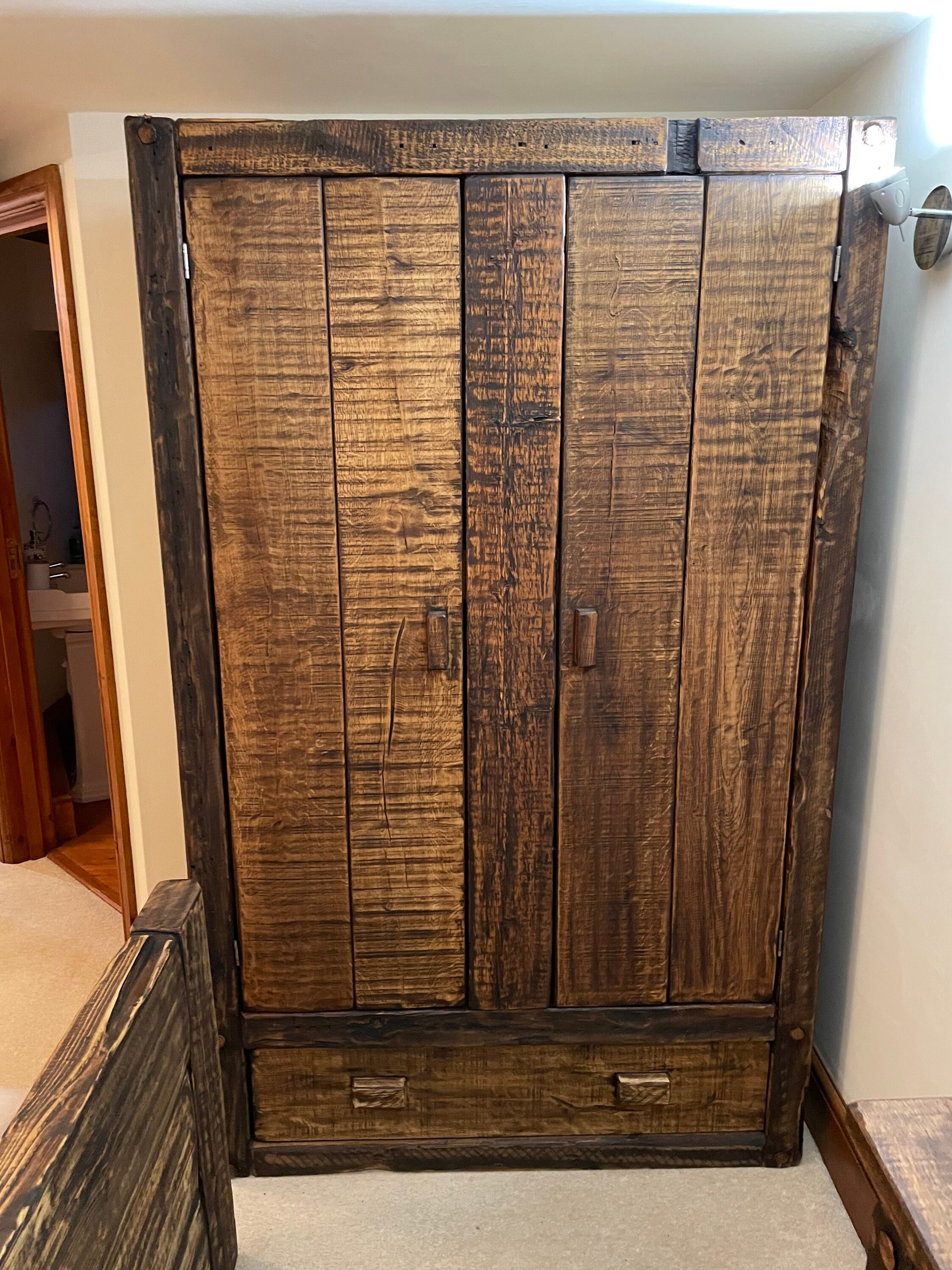 Reclaimed timber wardrobe discount