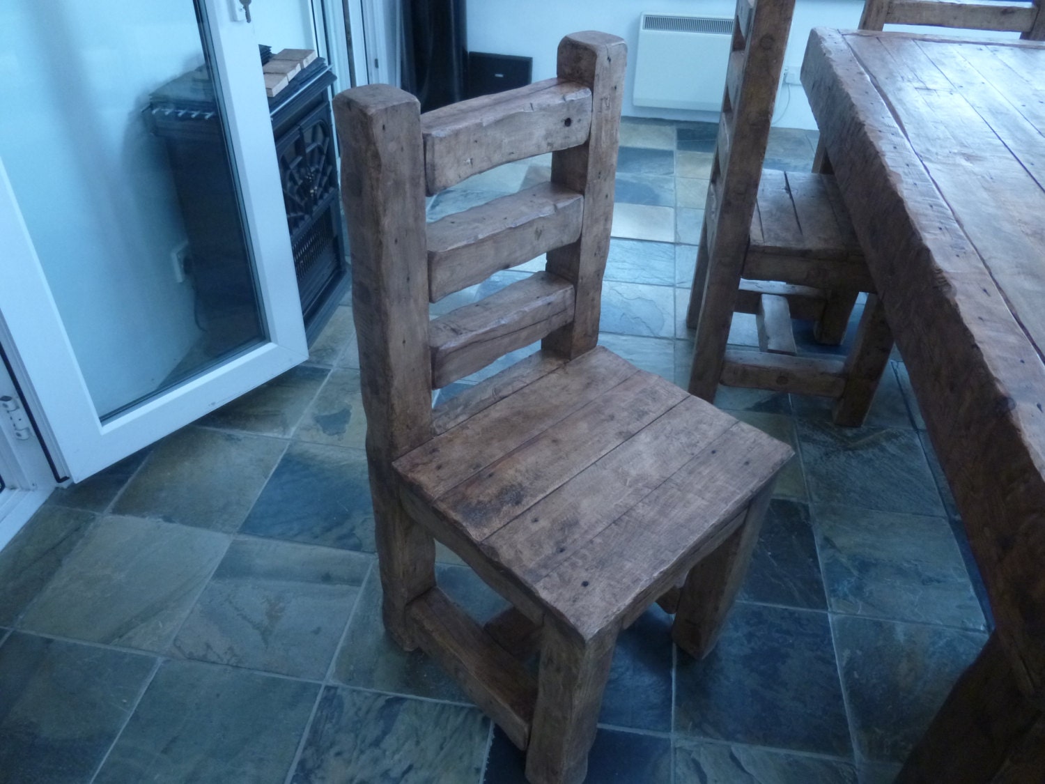 Chunky Rustic Dining Table Set Made From Old French Oak! - Etsy UK
