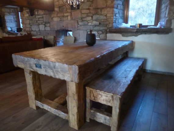 Weathered oak dining set deals
