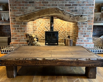 Handmade French oak coffee table