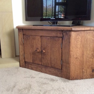 Rustic Corner tv unit made from reclaimed french oak!