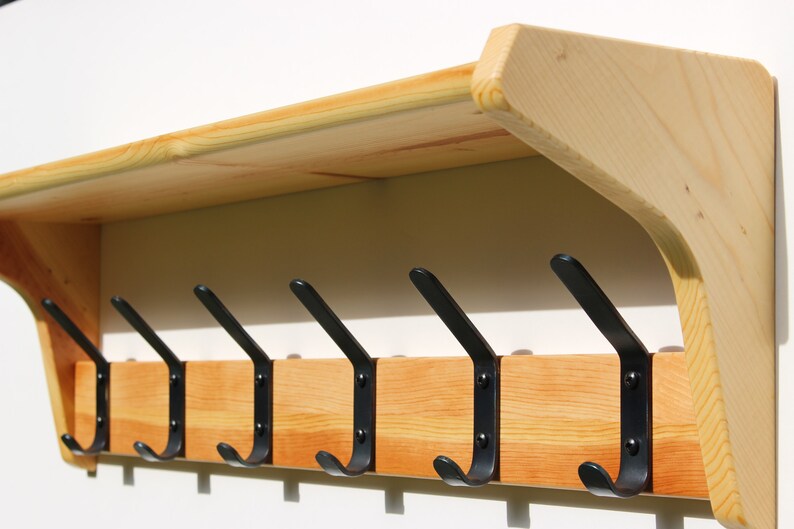Shelf with Coat Hooks / Coat Hook Shelf / Coat Rack / Shelf / Etsy