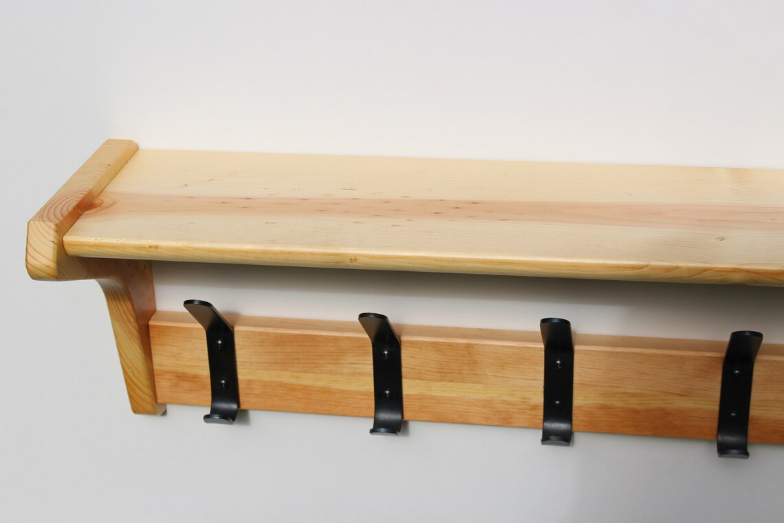 Shelf with Coat Hooks / Coat Hook Shelf / Coat Rack / Shelf / Etsy