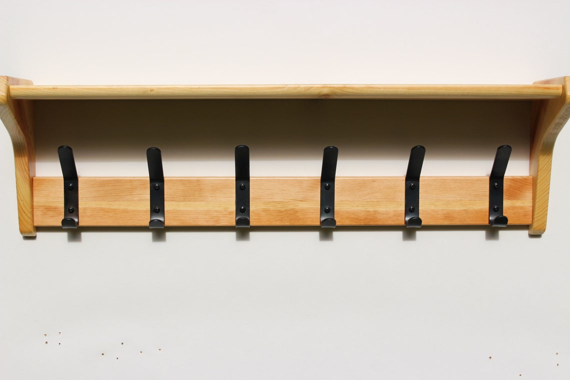Shelf with Coat Hooks / Coat Hook Shelf / Coat Rack / Shelf / Etsy