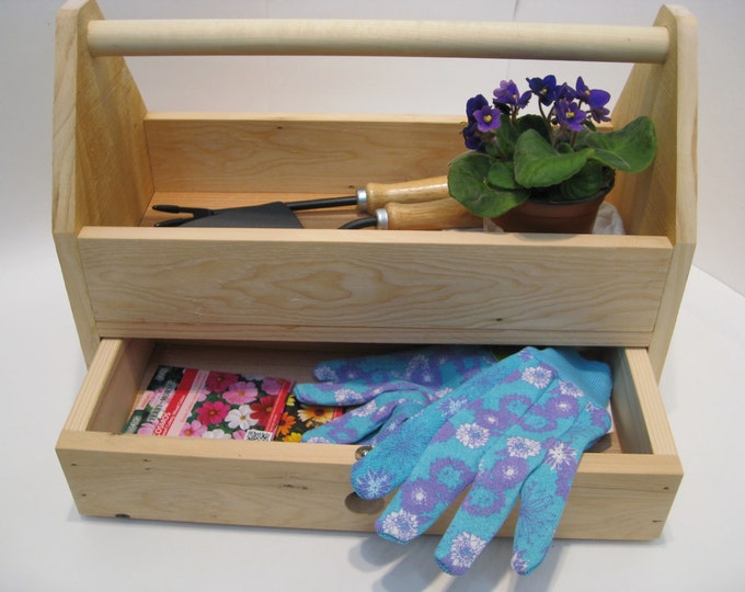 Rustic Wood Garden Tool Caddy / Garden Tote / Handmade by Etsy