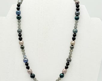 Freshwater Pearl Labradorite Necklace