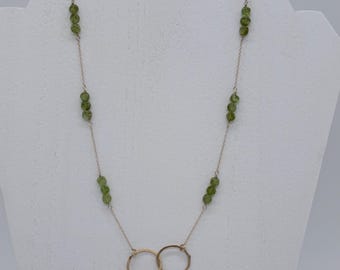 Peridot Infinity Necklace