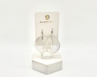 Sterling Silver Leaf Earrings