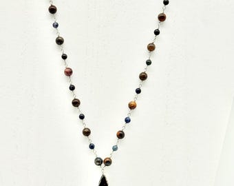 Pietersite and Sodalite Necklace