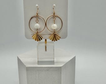 Moonshine Fan Hoop Earrings