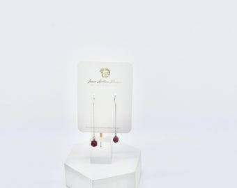 Rhodonite Rose Ear Threads