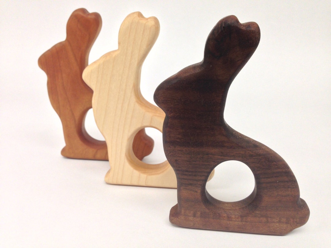 Chocolate Bunny Organic Baby Teether Easter Gift Baby Shower Gift Etsy