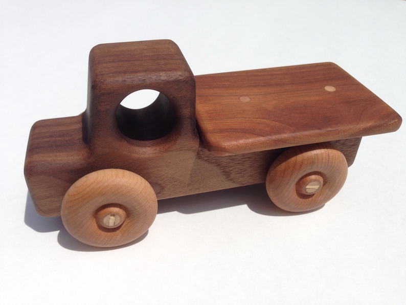 Flatbed Truck Waldorf 値引きする Style Wooden Toy Maple お気に入り Cherry in