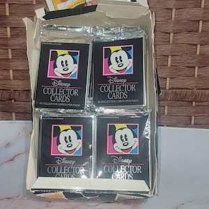 Disney Collector Cards Vintage 1991 Box of 27 Factory Sealed Packs, 15 Cards Each Pack New Old Stock
