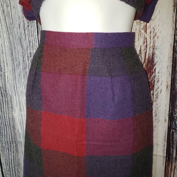 Jazzy Brand Wool Blend Skirt/Top 1960s Vintage Fa… - image 6