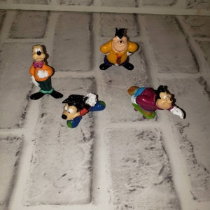 Kelloggs Disney Goof Troop set of 4 PVC Figures Vintage 1992 Collectible Toy cake Decor