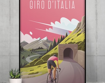 Giro d'Italia Print - Cycling Print - Cycling Souvenir - Gift for cyclist - Christmas Cycling gift ideas