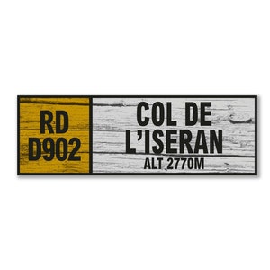 Cartel de la pared col de l'Iseran - Decoración de la pared impresa - Recuerdo de ciclismo - Regalo para ciclistas - Recuerdo del Tour de Francia