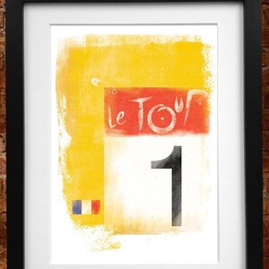 Tour de France Yellow Jersey Print - Cycling Print - Cycling Poster - Tour de France Souvenir - Cycling Gift - Cycling Souvenir