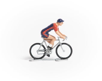 USA National Cycling Team Mini Cyclist Figure - Tour de France Souvenir - Gifts For Cyclists - Retro Cycling - Christmas Cycling gift ideas