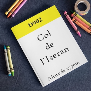 Col de l'Iseran Notebook - Cuaderno de ciclismo - Recuerdo ciclista - Regalo de ciclismo - Regalos para ciclistas - Navidad ciclismo regalo ideas