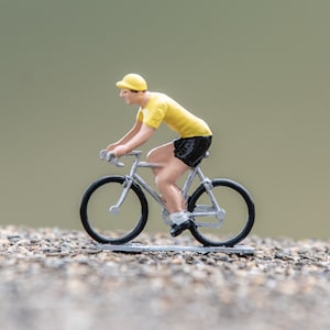 Mini figurine de cycliste - Maillot jaune - Souvenir du Tour de France - Cadeaux pour cyclistes