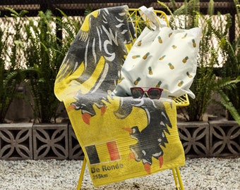 Flanders Lion Beach Towel - Fietscadeau - Fietssouvenir - Cadeau voor fietser - Tour de France - Fietscadeau - Fietsen - Velo