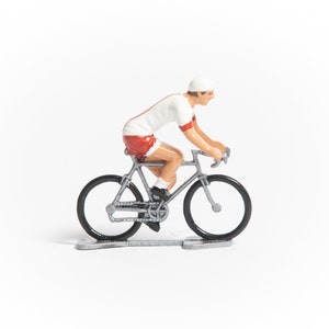 Poland National Cycling Team Mini Cyclist Figure - Tour de France Souvenir - Gifts For Cyclists - Retro Cycling