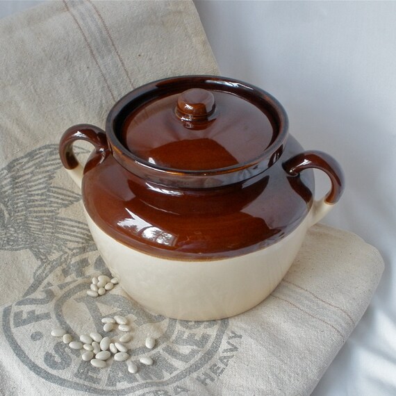 McCoy Bean Pot 343 Vintage Pottery Stoneware Storage Etsy