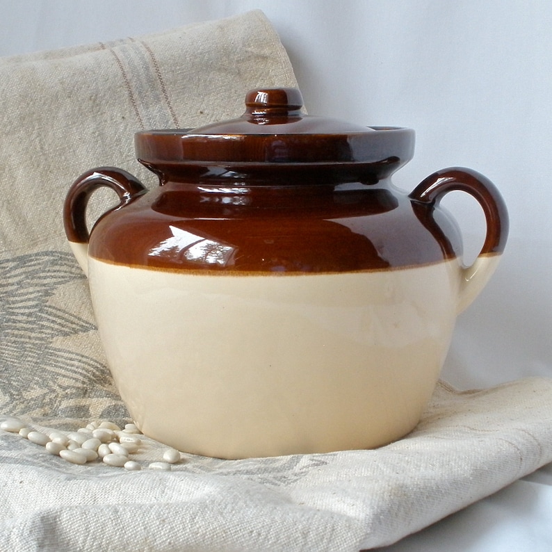 McCoy Bean Pot 343 Vintage Pottery Stoneware Storage Etsy