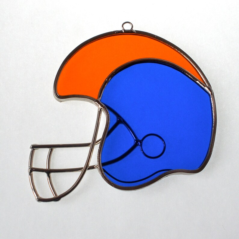 Football Helmet Stained Glass Suncatcher Window Decor Etsy