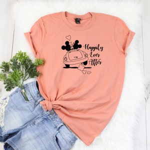 Happily Ever After Disney Tee, Disney Honeymoon Tee, Happily Ever After Couples Tee, Just Married Mickey and Minnie, Mickey Minnie Love Tee