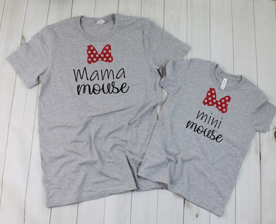 Mama Mouse Mini Mouse Shirts, Mom and daugther Disney shirts, Matching mom  and daughter disney tee, Matching Disney Family Shirts,