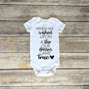 Disney Pregnancy Announcement, Disney Baby One Piece Tee, Disney Baby Magic Kingdom Romper, Disney Baby Wish Upon a Star Bodysuit, newborn