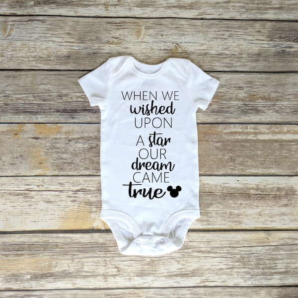 Disney Pregnancy Announcement, Disney Baby One Piece Tee, Disney Baby Magic Kingdom Romper, Disney Baby Wish Upon a Star Bodysuit, newborn
