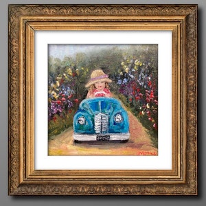 ORIGINAL PAINTING canvas board , oil mini painting, Fine art , children