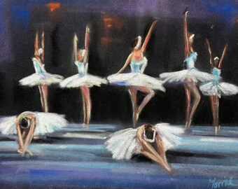 ORIGINAL painting,pastel on paper, original pastel art BALLET